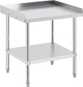 GarveeTech Stainless Steel Grill Stand Table - 28x24x30 Inches, 660 LBS Heavy-Duty Capacity, NSF Certified, with 2' Edge Baffle for Home, Commercial Restaurant Kitchen, Hotel