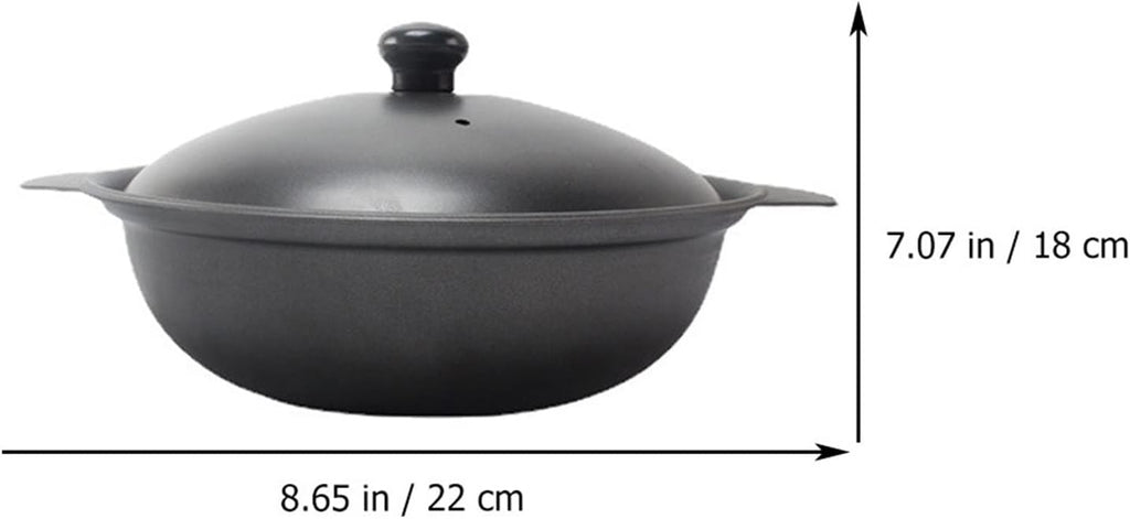 Glass Cooking Pot Pot Iron Cast Oven Casserole Chicken Claywith Lid Hot Container Braised Rice Stew Shabuenameled Pan Soup Braiser Pans Dish Pot,