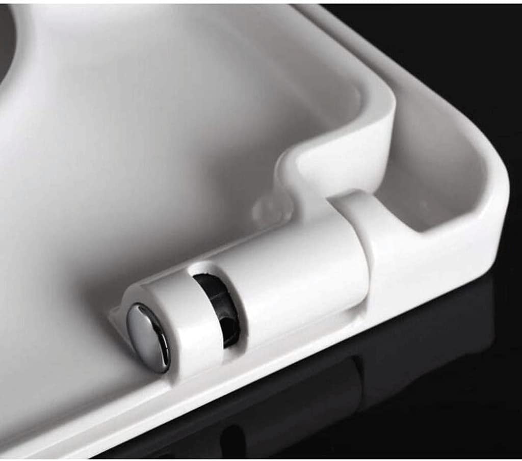 Toilet Lid - Molded Seat with Easy Clean Change Hinges and Fastening System, Round