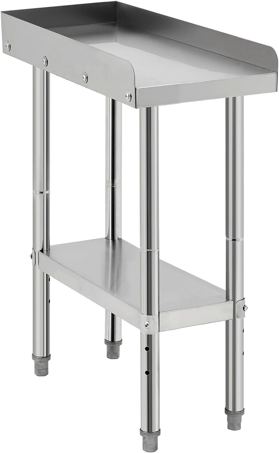 GarveeTech Stainless Steel Grill Stand Table - 12x24x30 Inches, 660 LBS Heavy-Duty Capacity, NSF Certified, with 2' Edge Baffle for Home, Commercial Restaurant Kitchen, Hotel