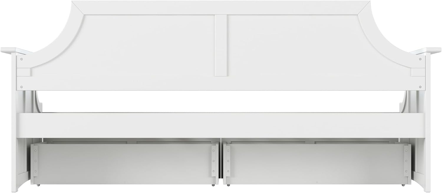 AFI Cambridge Twin Wood Daybed with Set of 2 Drawers in White