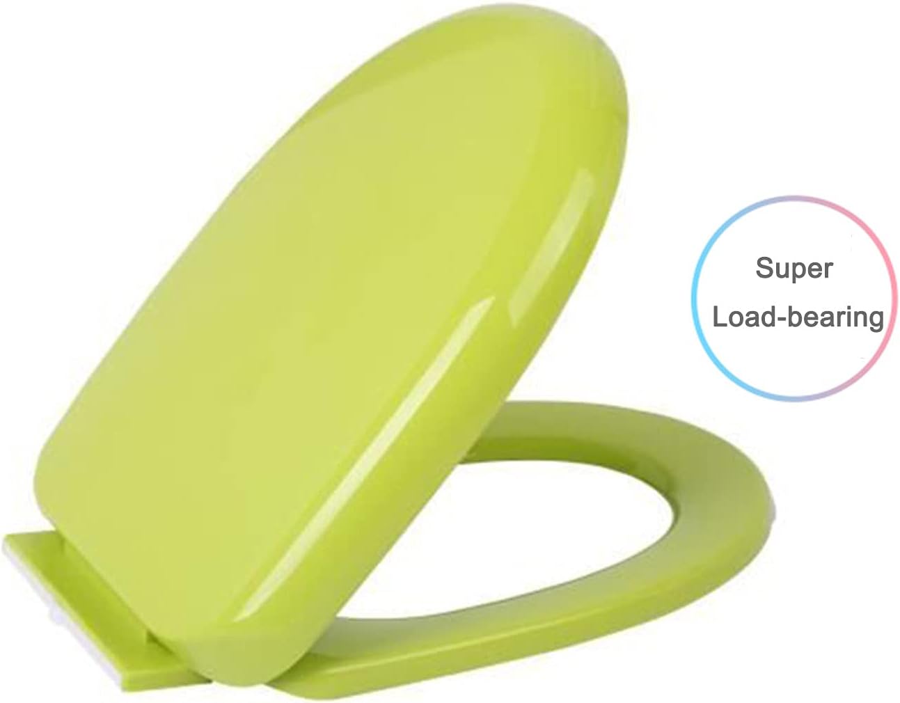 Soft Close Toilet Seats Toilet Seats, Round Non-Slip, with Quietly Close and Quick Release Hinges (Grün)