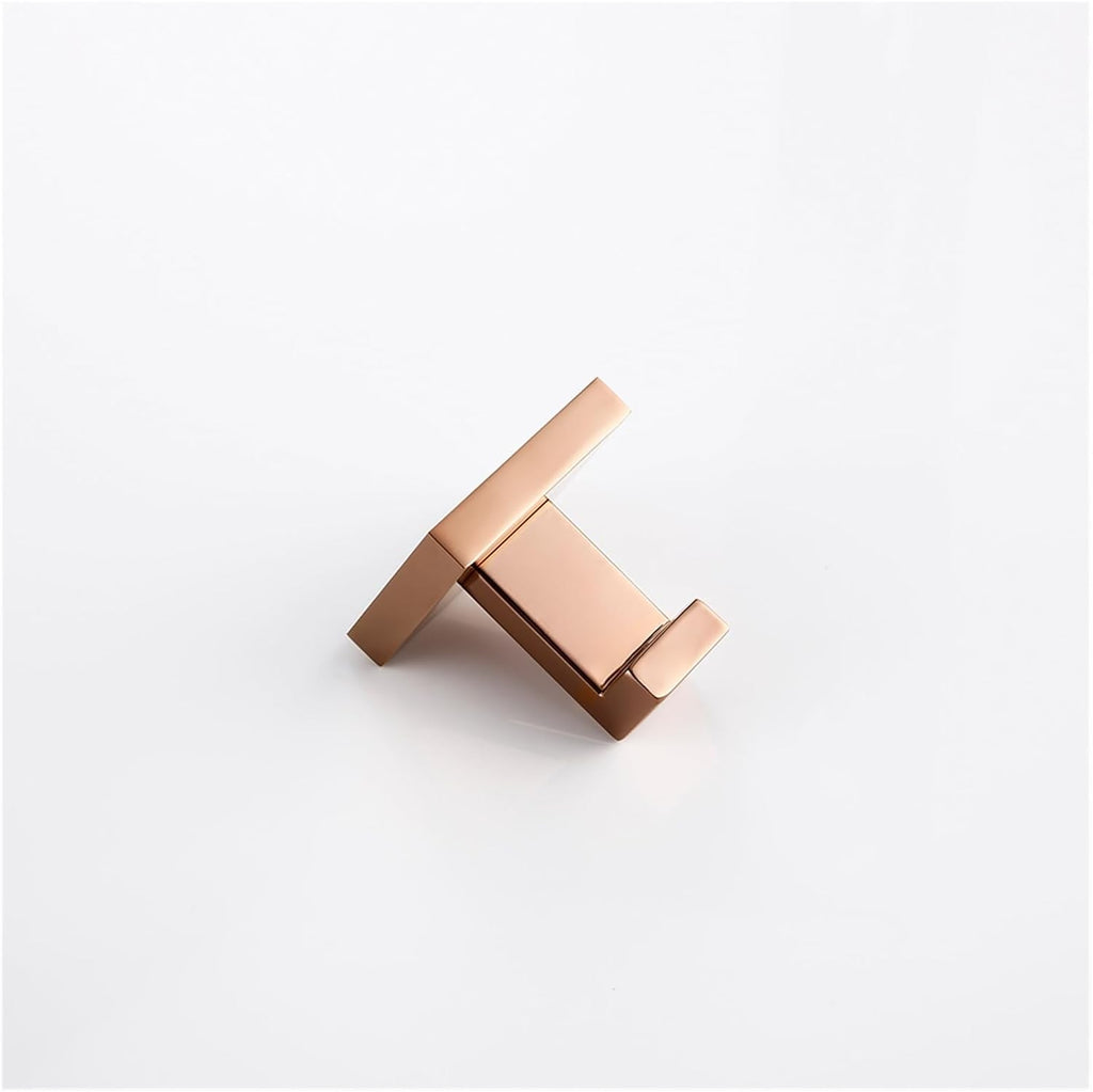 RAHBI Rose Gold Bathroom Accessories Set Wall Mount Shelf Toilet Bath Hardware Paper Holder Towel Bar Rack Rail Rod Robe Hook Hanger Leisurely (Color : 4 Piece Set)