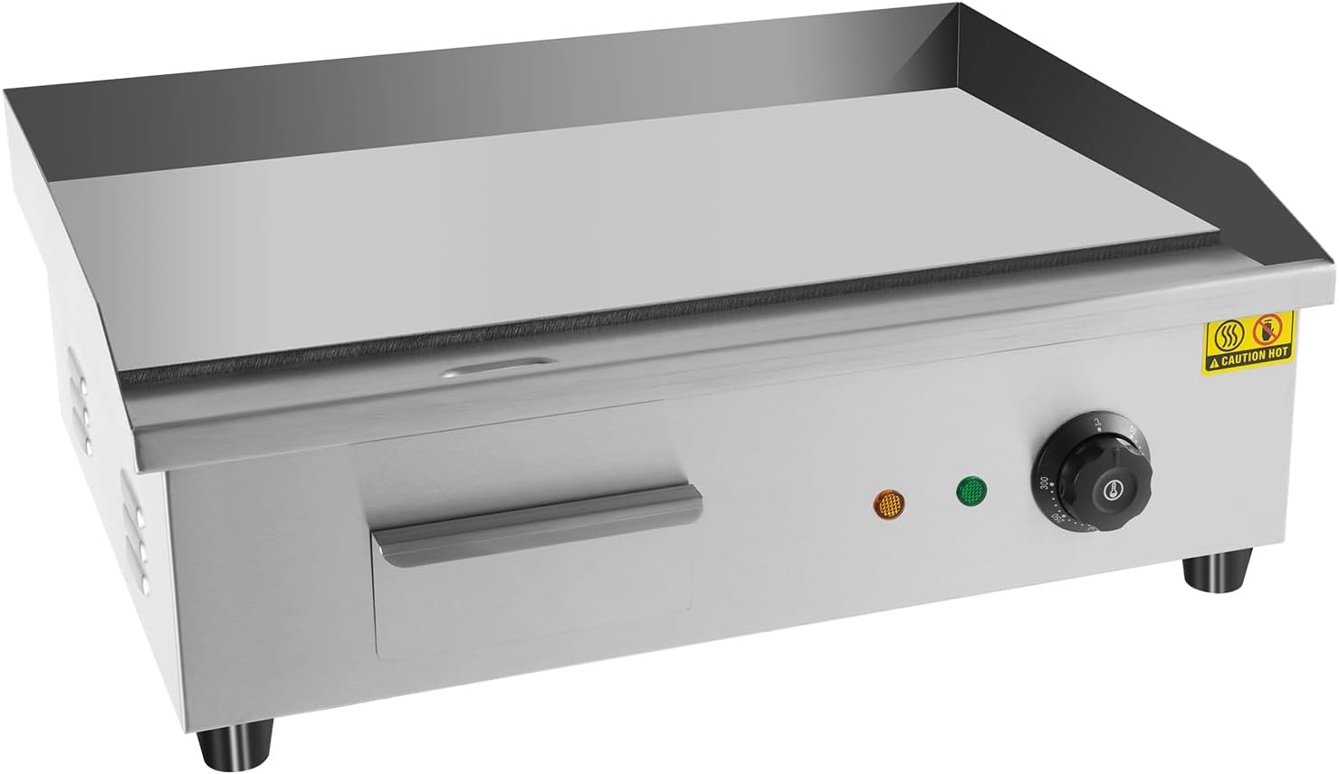 22' Commercial Electric Countertop Griddle Flat Top Grill Hot Plate BBQ 3000W Restaurant Tabletop Flat Top Grill Machine Adjustable Temperature Control