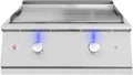 AMS Fireplace Summerset 30' Built-In Gas Griddle | #304 Stainless Steel Heavy-Duty Outdoor Flat Top Grill | 36,000 BTUs of Combined Heating With Large Capacity Drip Tray & Removable Lid. (Propane Gas)