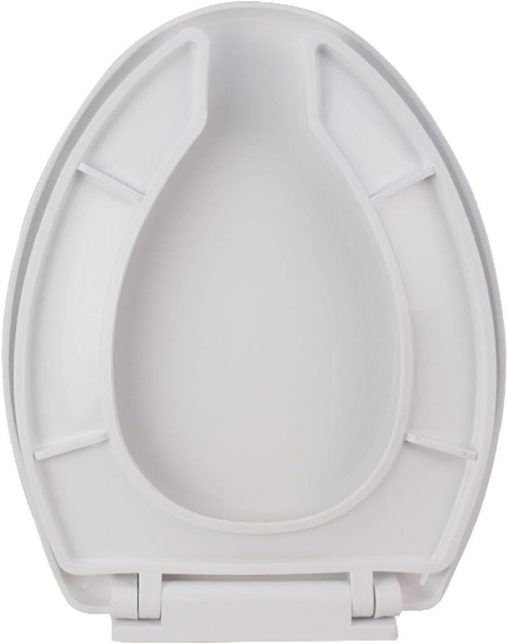 Large Opening Toilet Seat Soft Close, Open Front Round Toilet Seat With Adjustable Hinges, Round, Elongated