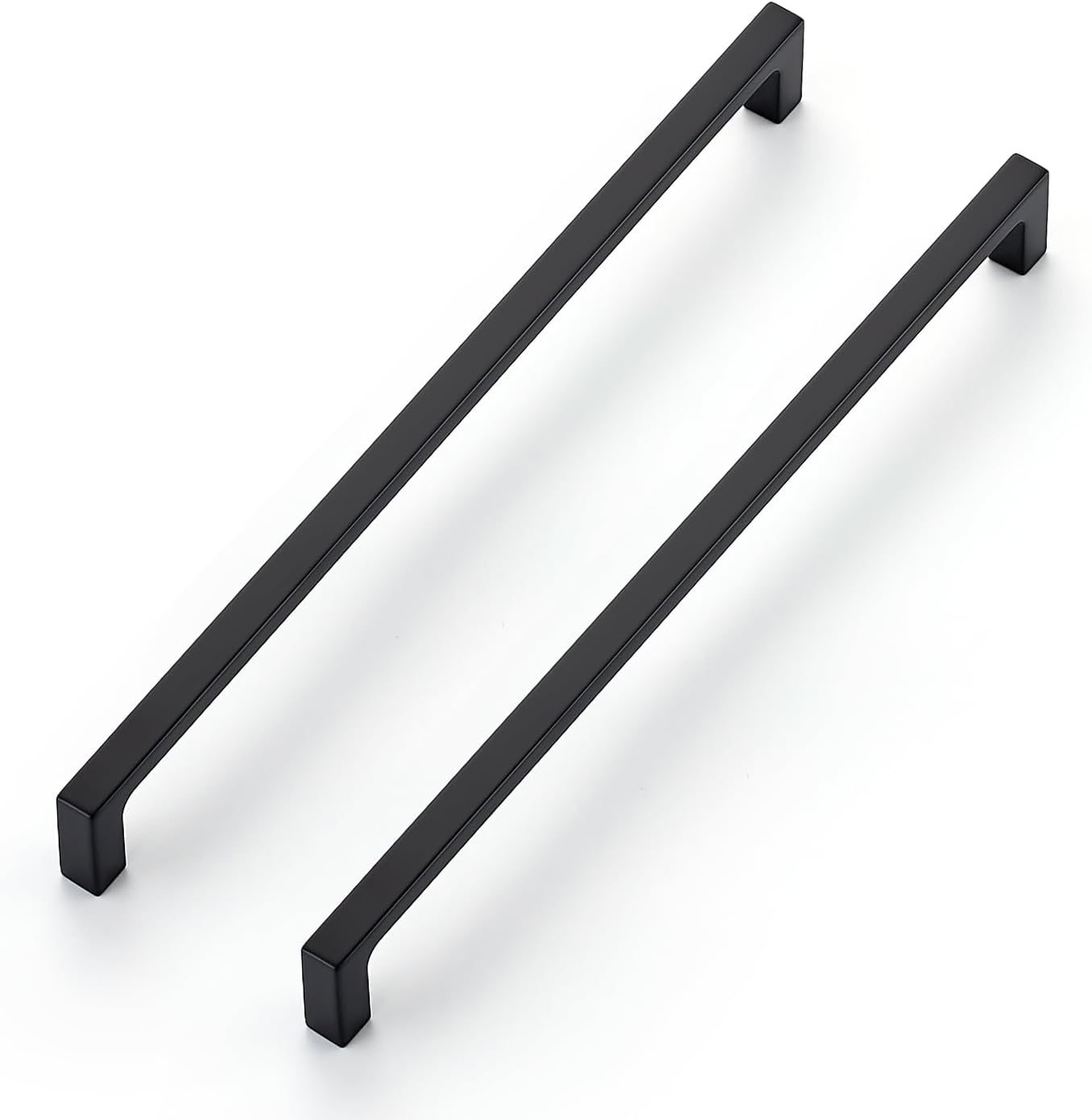 Ravinte 30 Pack 10-inch Hole Centers Matte Black Cabinet Pulls - Solid Zinc Alloy Square Bar Handles for Kitchen Cabinets & Drawers
