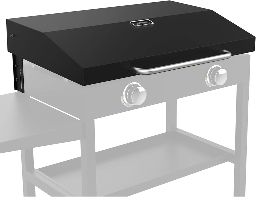 Upgrade Hinged Lid w/Thermometer for Blackstone 28'' Griddle Hard Cover Flat Top Lid for Blackstone 1517 1605 1853 1856 1839 2145 1803 1885 1983 1924 2094 28' Griddle Cover