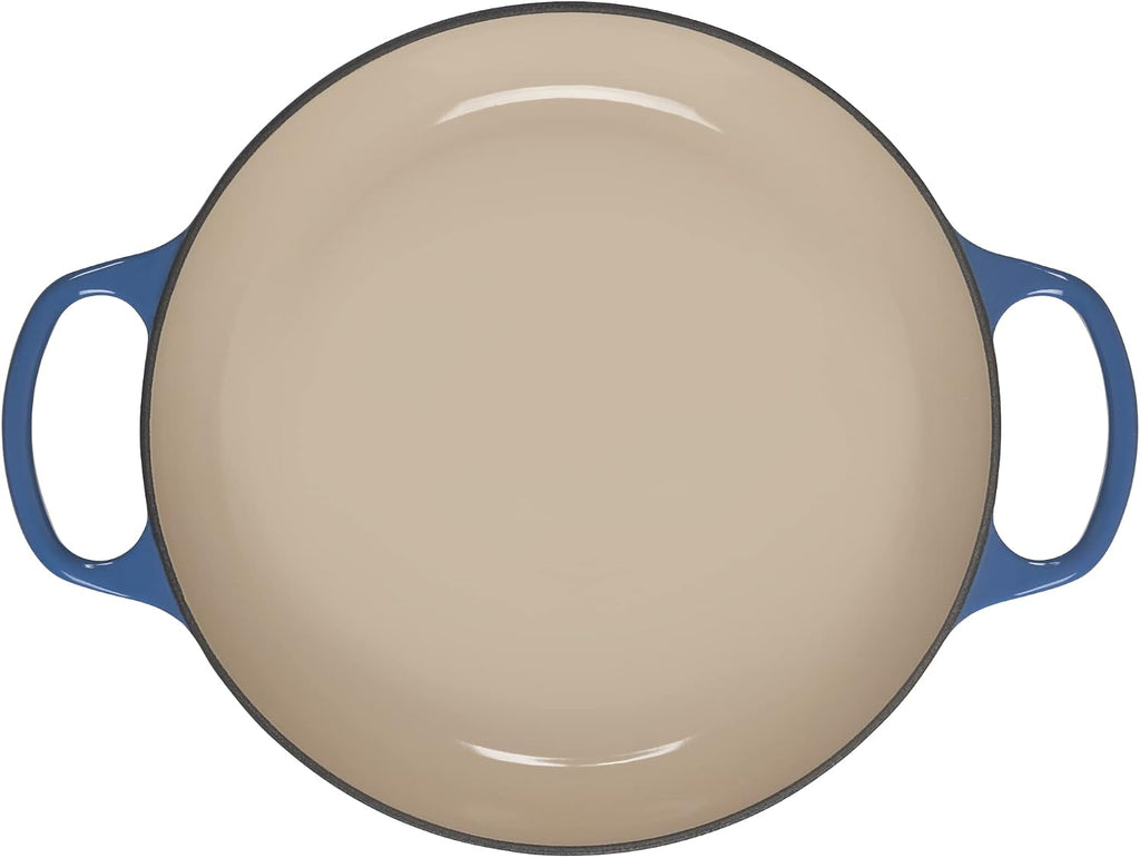 Le Creuset Noel Collection: Signature Cast Iron Braiser Embossed Snowflake w/Stainless Steel Knob, 2.25 qt., Marseille