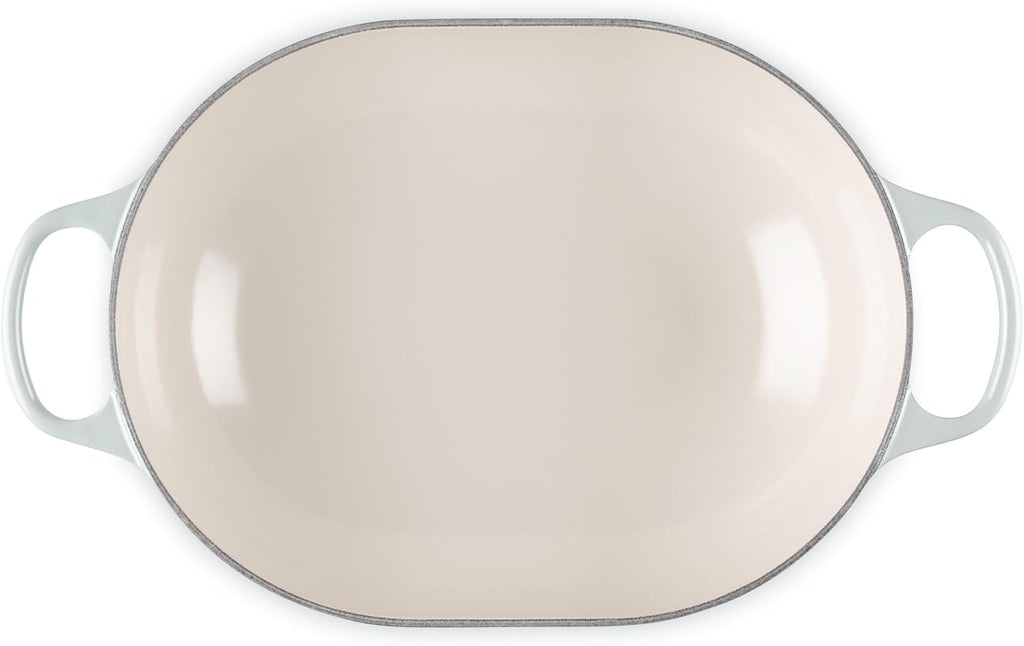 Le Creuset Enameled Cast Iron Signature Oval Casserole with Lid, 3.75 qt., Sea Salt