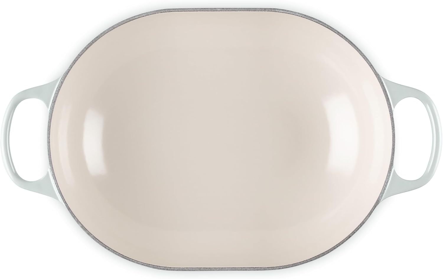 Le Creuset Enameled Cast Iron Signature Oval Casserole with Lid, 3.75 qt., Sea Salt