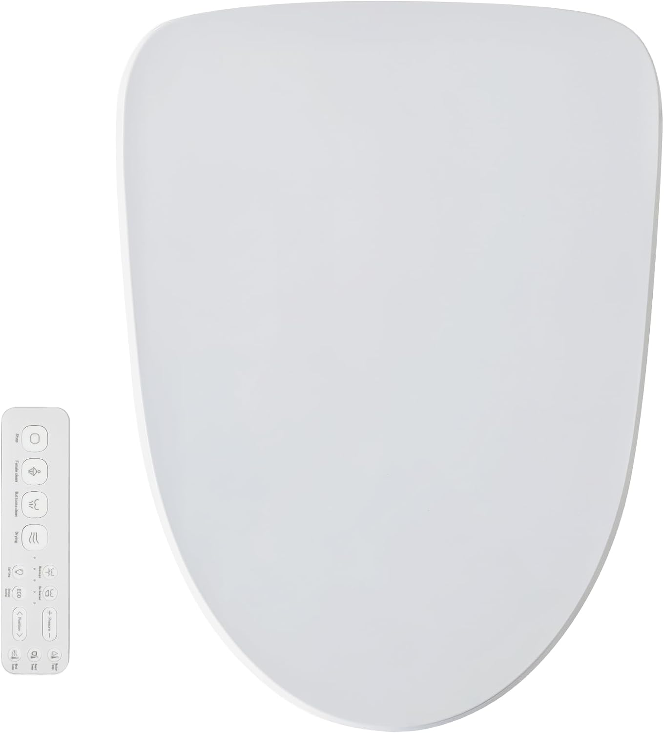 Smart Electronic Bidet Toilet Seat - Elongated White, Heated Seat with 3 Temp Modes, Warm Water Cleansing (Rear/Feminine Wash), Self-Cleaning Nozzle, Slow Close Lid, Quiet Operation