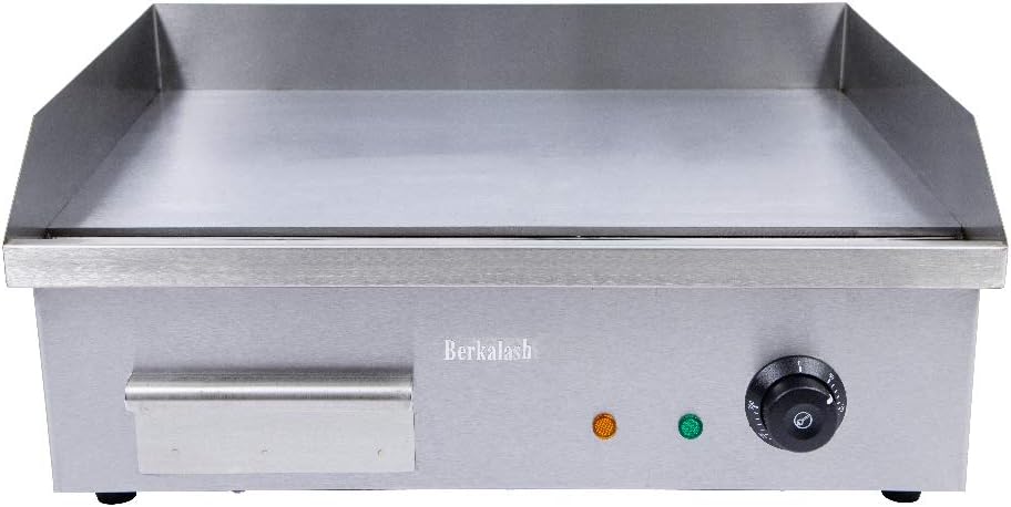 3000W Commercial Electric Griddle Flat Top Grill BBQ Restaurant Kitchen Teppanyaki Griddle, Commercial Table Top Griddle Electric Countertop Griddle Grill Hot Plate 122-572℉ Temperature Control