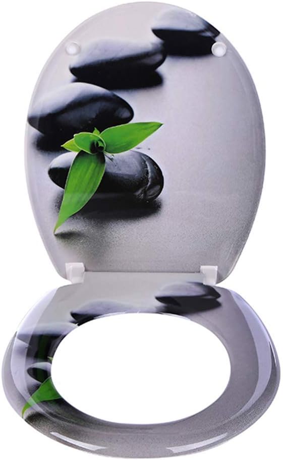 Premium Round Toilet Seat with Cover,Soft Close Quick Release Toilet Seat Wide Choice of Slow Close Toilet Seats Long Lasting