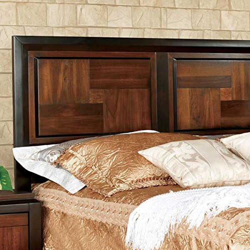 Patra Asian Contemporary Acacia Walnut Queen Size 6-Piece Bedroom Set