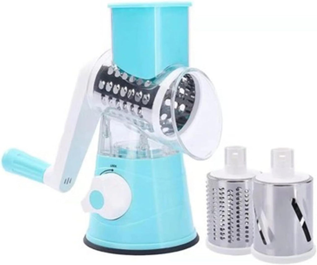 Manual Vegetable Cutter Slicer Kitchen Roller Gadgets Tool Chopper Round Graters Potato Carrot Cheese Shredder(E)