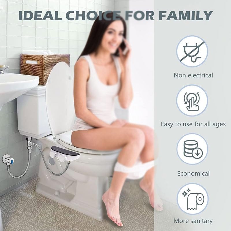 Household Bidet Non-electric Ultra-thin Toilet Seat Butt-cleaning Device