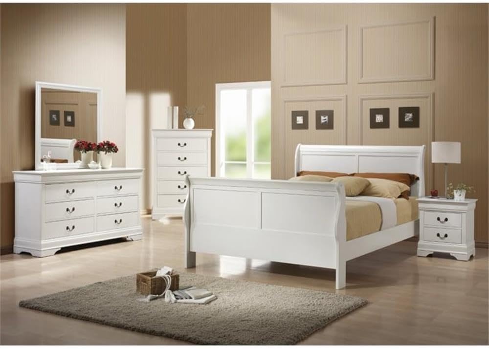 Coaster Louis Philippe Queen Bed 5-Piece Set, White