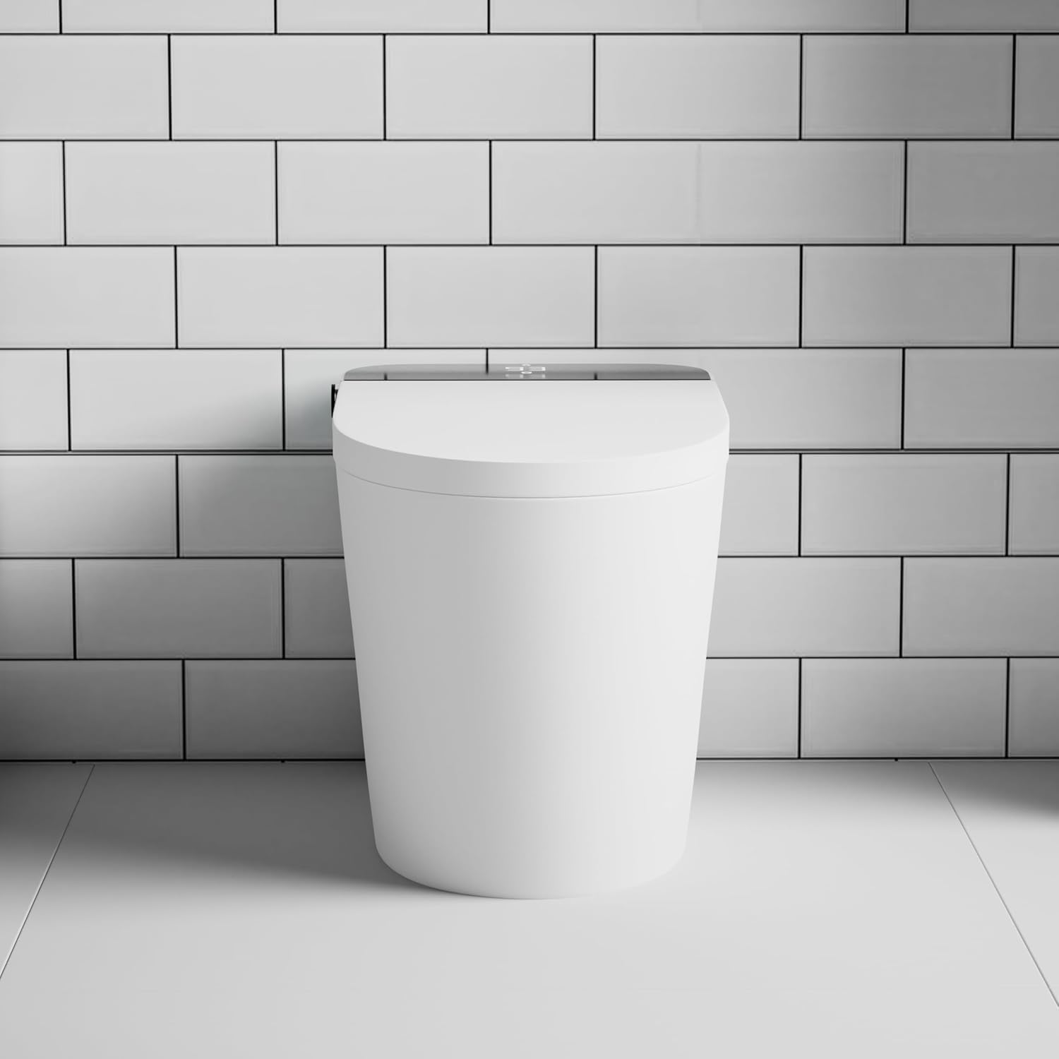 Sounor Modren Smart Tankless Toilet With Bidet Built In Comfort Height Elongated Rear Front Warm Water Cleaning Powerful Dryer Heated Seat,Foot SensorControl,Auto Open & Close Lid