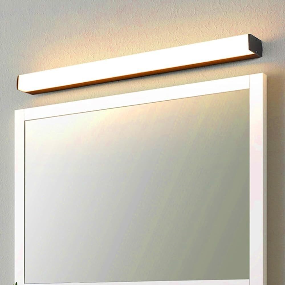 LED Wall Sconce - Waterproof Modern Rectangular Bedroom Lamp, Black/Silver Aluminum Lighting for Living Room & Office (Silver White Light, 70cm)
