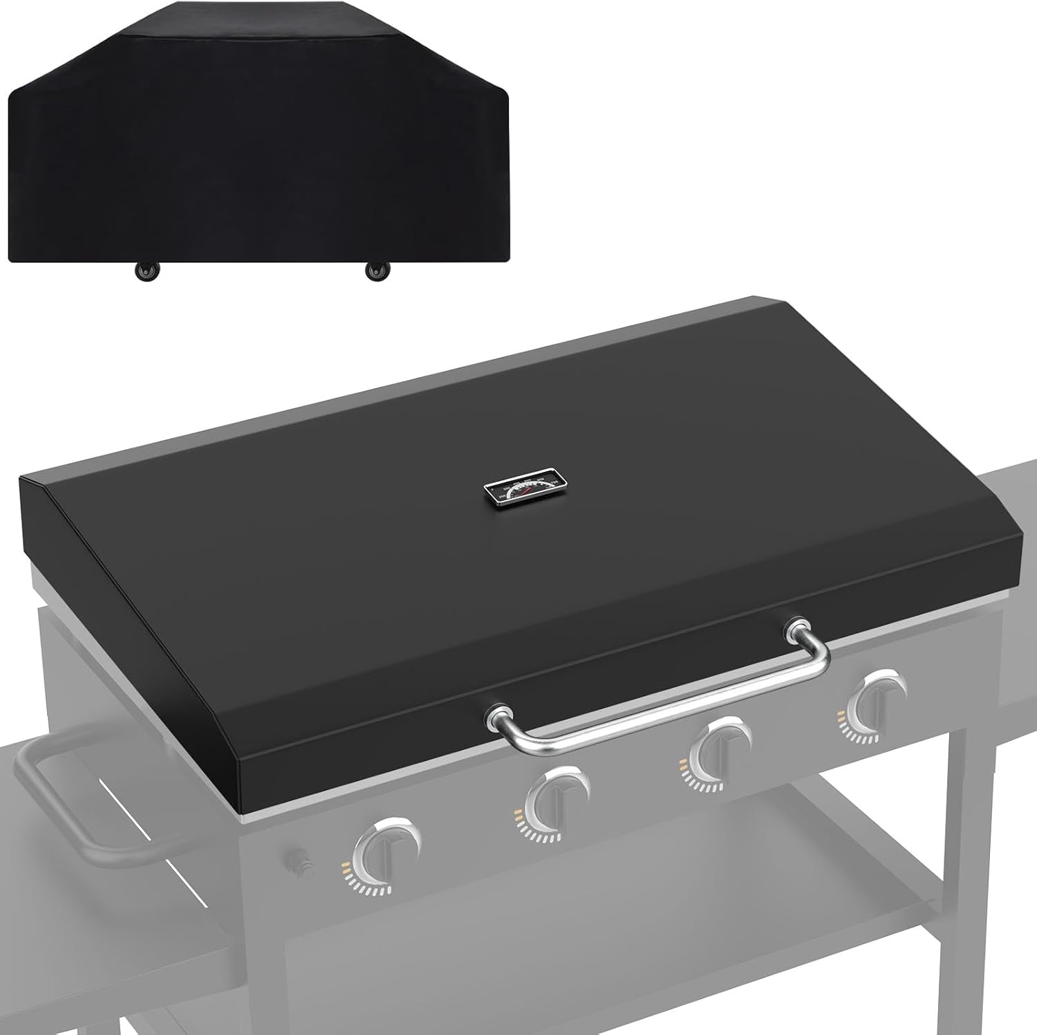 Upgraded Griddle Hinged Lid for 36' Blackstone 1554 1863 1825 1818 1565 1560 2149 1841 1866 2122 2151 2177, Hard Cover with Thermometer and Cover for Blackstone 36 Inch Griddle Accessories