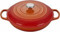 Le Creuset 3 3/4 Qt. Signature Braiser w/Additional Engraved Personalized Stainless Steel Knob - Flame