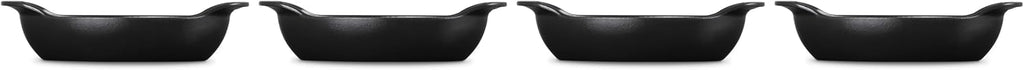Le Creuset Enameled Cast Iron Gourmand Collection Set of 4 Mini Oval Baker, .3 qt., Matte Black