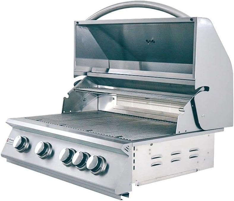 RCS Premier Series Stainless Steel 32 Built-in Grill with Rear Burner -Propane