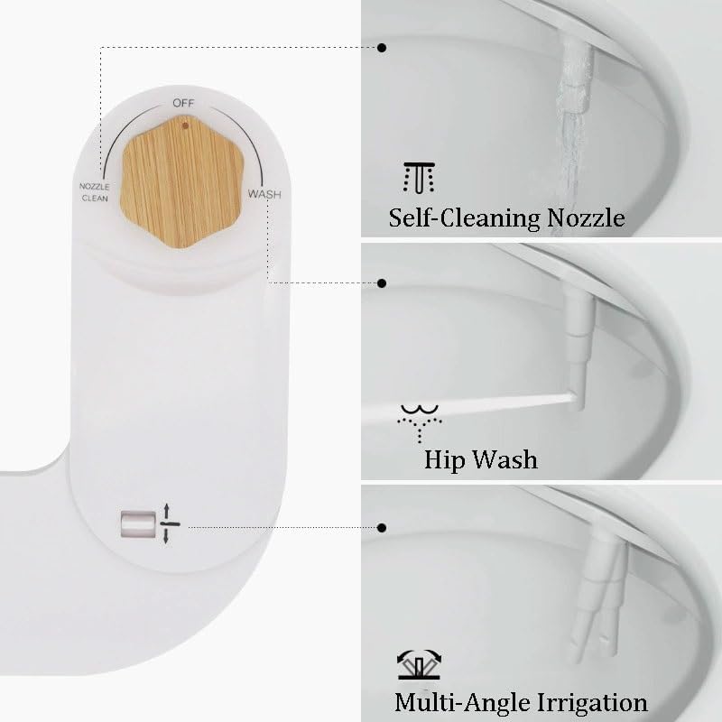 Smart Cold Water Single-Spout Bidet with Manual Angle Adjustment Non-Electric Bidet