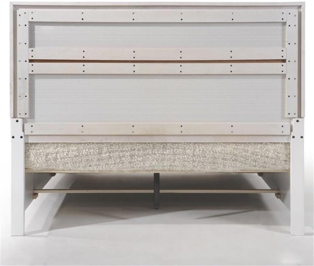 Acme Naima Eastern King Wooden Bed with Storage in White
