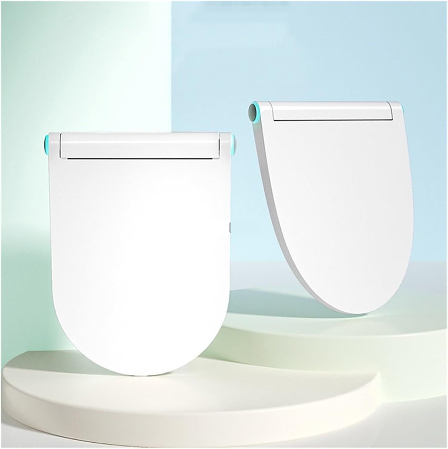 Electric Smart Bidet Toilet Seat Cover Adjustable Temp Night Light Intelligent Slow Close Lid Elongated(US)