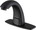 Charmingwater Touchless Bathroom Sink Faucet, Motion Automatic Sensor Faucet with Hole Cover Plate, Matte Black