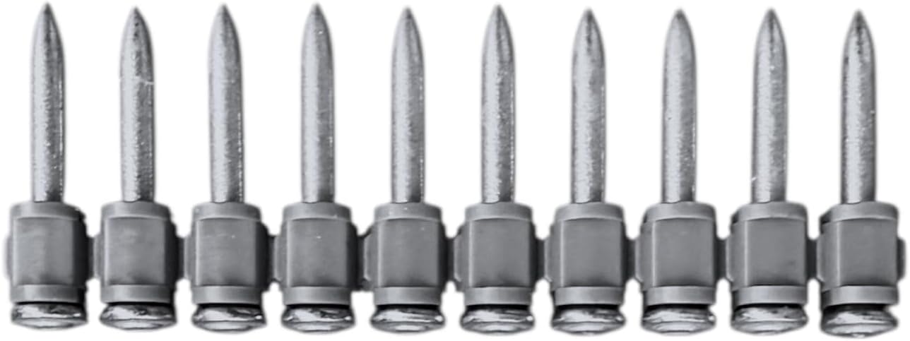 1¹⁄₁₆″ Concrete Nails Compatible With Hilti DX460/DX351/DX2/DX5/DX6-MX-500 Count Flat Head Nails with Galvanized Zinc Coating-Heavy-Duty Construction Fasteners for Commercial & Residential Projects