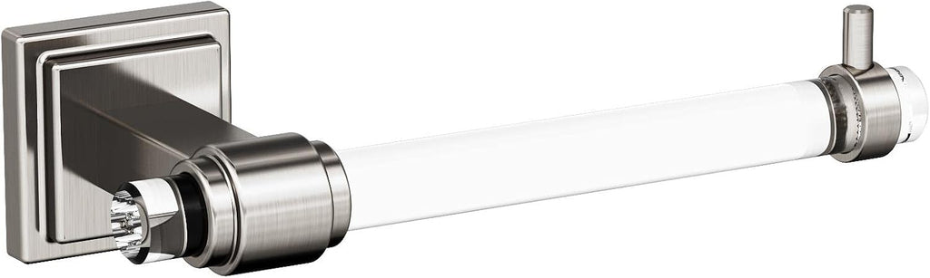 Amerock | Clear/Brushed Nickel | Glacio |Towel Bar | 24 inch (610 mm) | 3 Piece | Bathroom Accessories Set