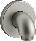 KOHLER 22172-BN Purist Stillness Wall-Mount Supply Elbow with Check Valve for Handshower Hose, Handheld Shower Elbow, Vibrant Brushed Nickel