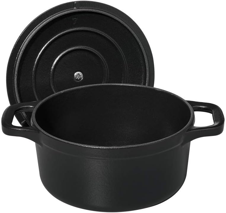 Chasseur Round Casserole, Matt Black, 16 cm, 1.3 Litre