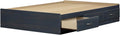 South Shore Ulysses Mates Bed with 3 Drawers, Full 54-inch, Blueberry