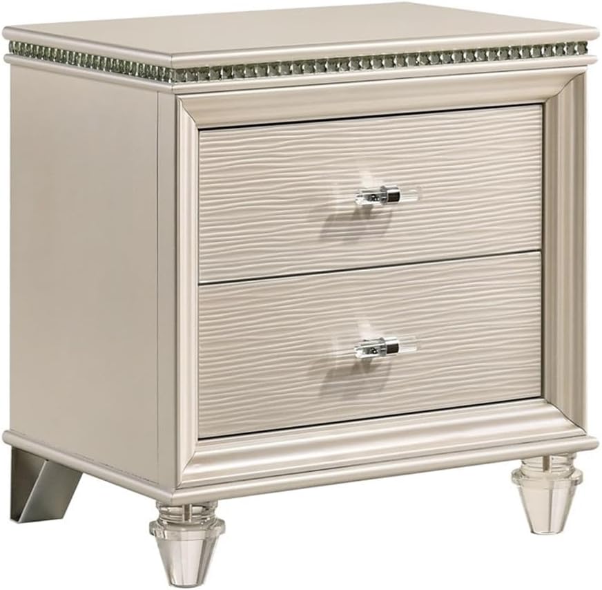 Furniture of America FOA Devado 3-Piece White Wood Bedroom Set - Twin + Nightstand + Trundle