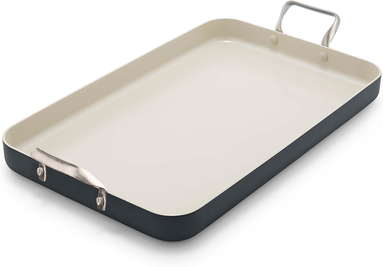 GreenPan 18'x11' Double Burner Griddle & 11' Square Grill Pan Bundle, Healthy Ceramic Nonstick, PFAS-Free