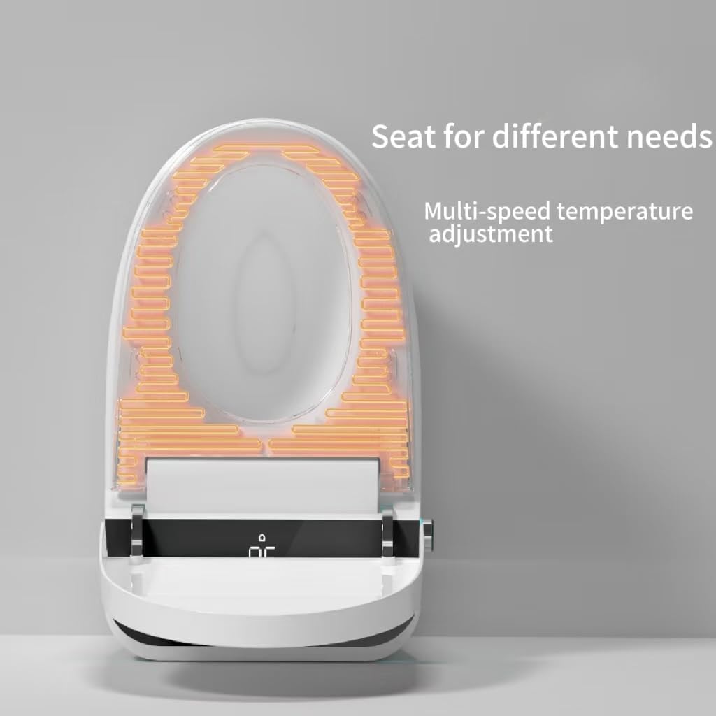 Sounor Modren Smart Tankless Toilet With Bidet Built In Comfort Height Elongated Rear Front Warm Water Cleaning Powerful Dryer Heated Seat,Auto Open/Close Seat,Foot Sensor
