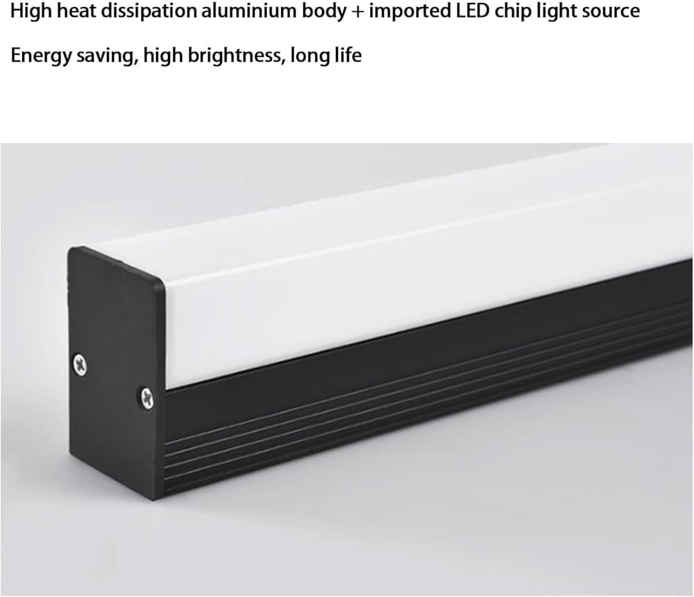 LED Wall Sconces for Bedroom and Office - Waterproof Rectangular Mirror Lamp, Modern Aluminum Design, 70cm Silver White Light