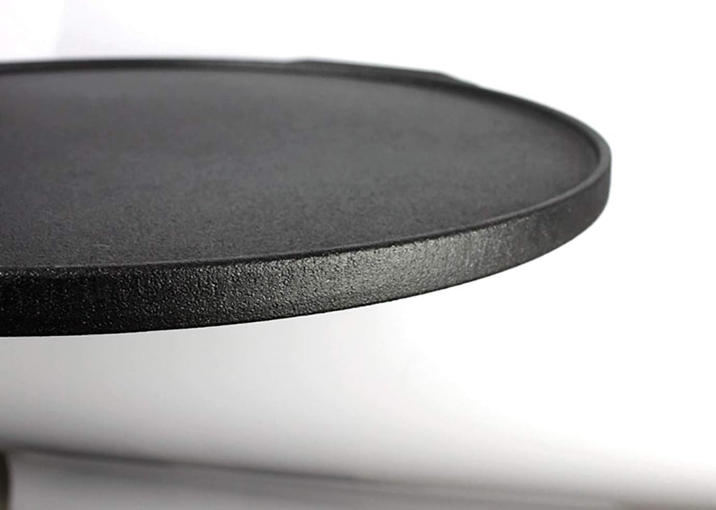 Cast Iron Double-Sided Baking Pan Grid Cast Iron Grill And Griddle Combo. Reversible 41CM Grill/Griddle Pan With Easy-Grip Handles