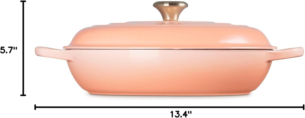 Le Creuset Enameled Cast Iron Signature Braiser, 5qt., Peche