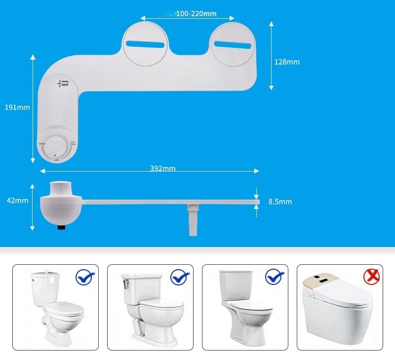 Smart Cold Water Single-Spout Bidet with Manual Angle Adjustment Non-Electric Bidet