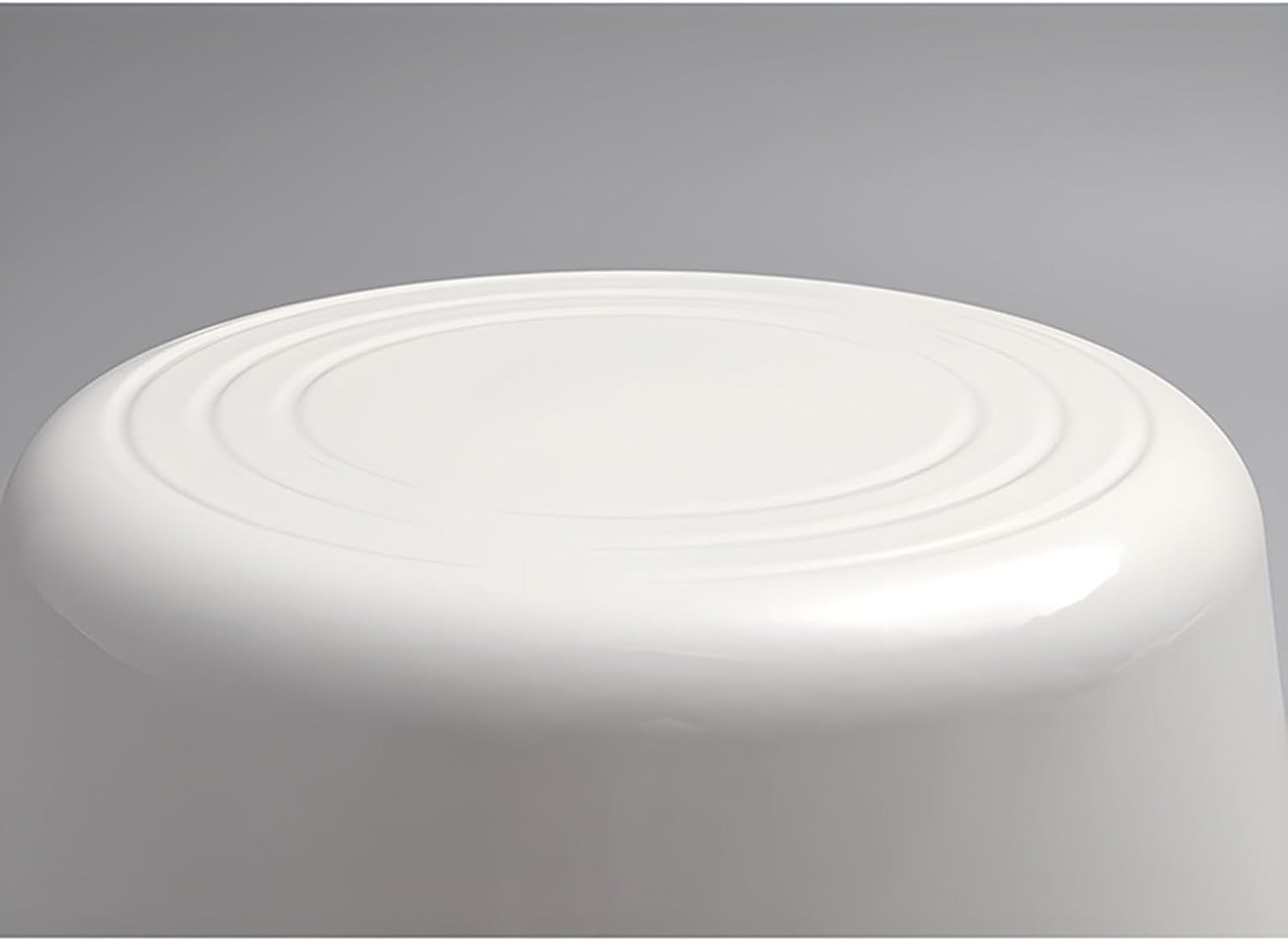White,Mswborml Heavy-Duty Round Cast Iron Double Dutch Oven with Lid, Sturdy Casserole Dish with Lid, Oven Safe Nonstick Shallow Casserole Braiser with Dual Handle Ovenproof, 26cm/10.2in