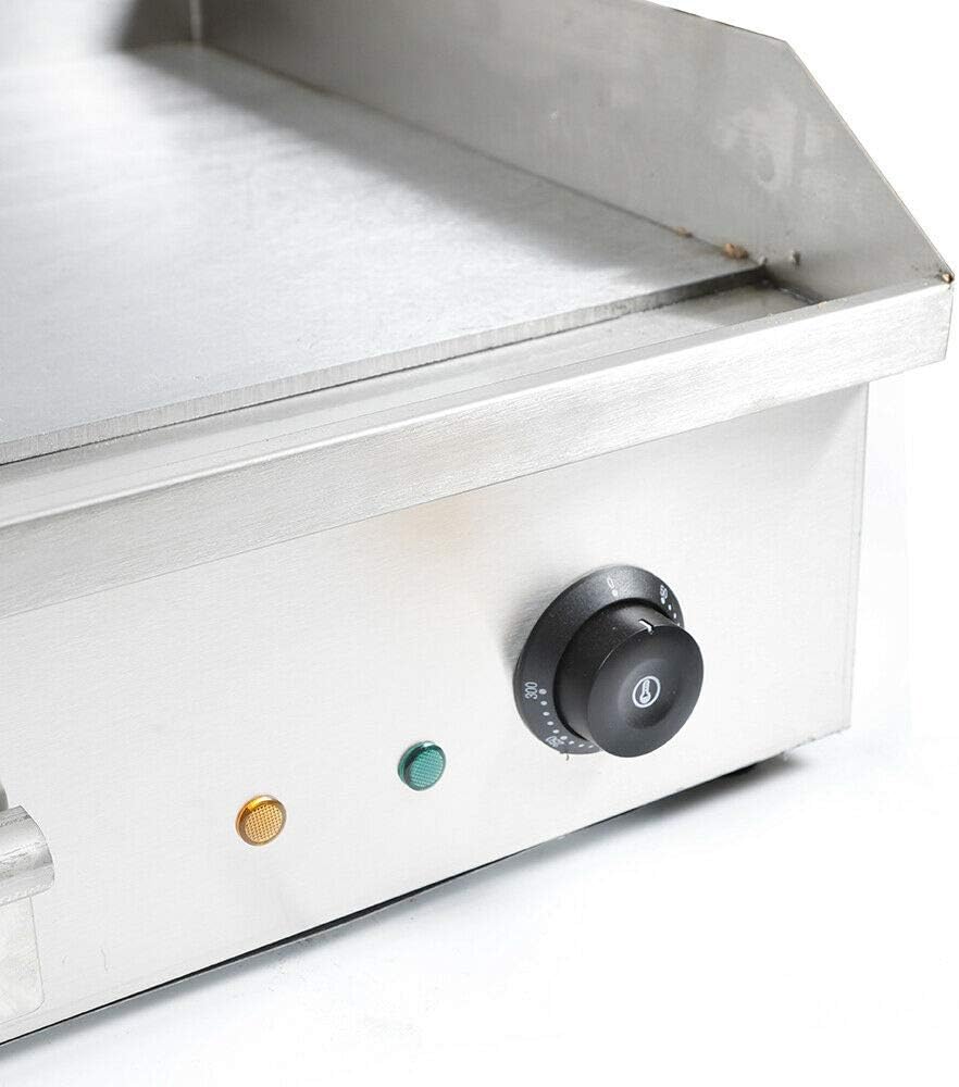 Electric Countertop Flat Top Griddle,4400W Non-Stick Commercial Heavy Duty Restaurant Tabletop Flat Top Grill Machine Electric Flat Top Grill Indoor,Adjustable Temperature