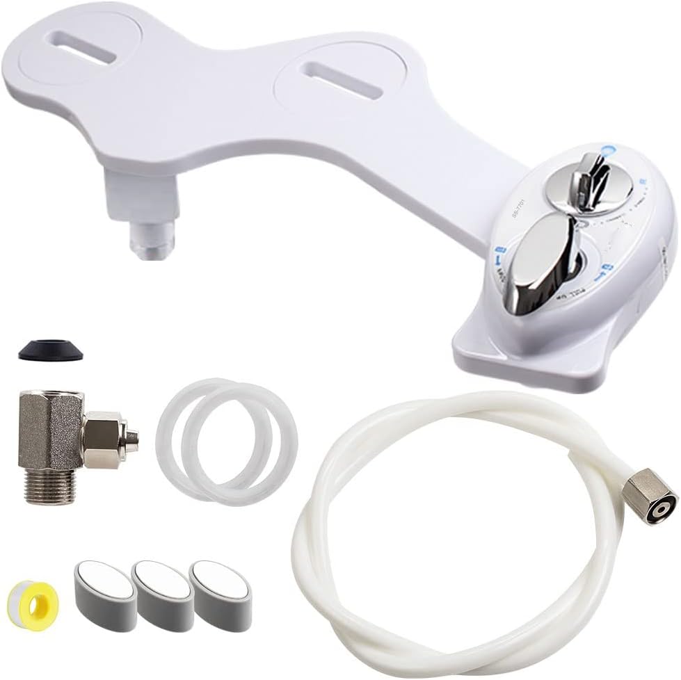 Non-Electric Bidet Toilet Seat Anal Single Left Handle (D 1)