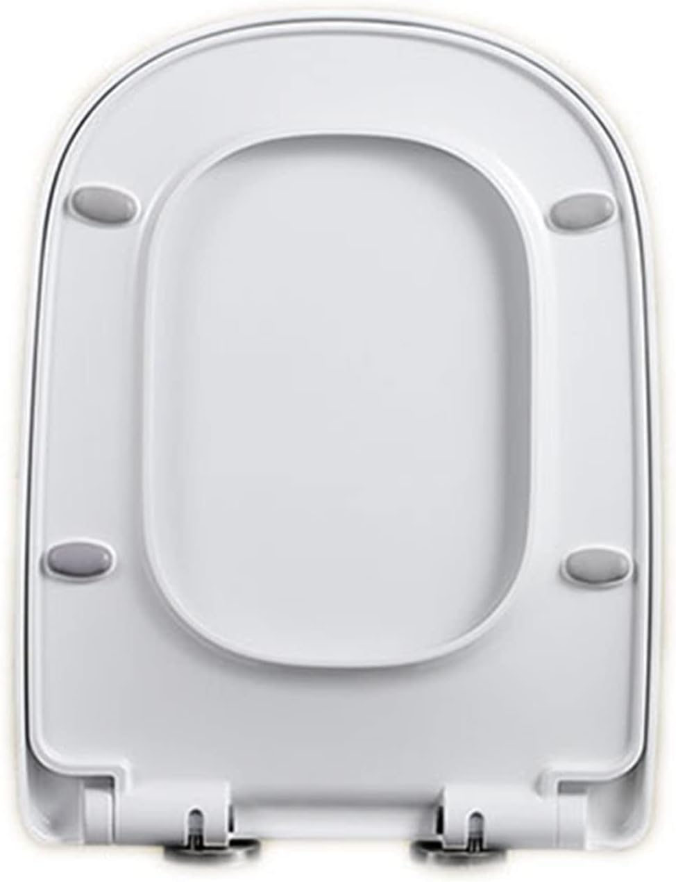 Toilet Seat Round Square Toilet Seat White Soft Close Toilet Seat White Quick Release, Bathrooms Square Toilet Seat Simple Top Fixing, Thickened(36.5 * 43.5cm)