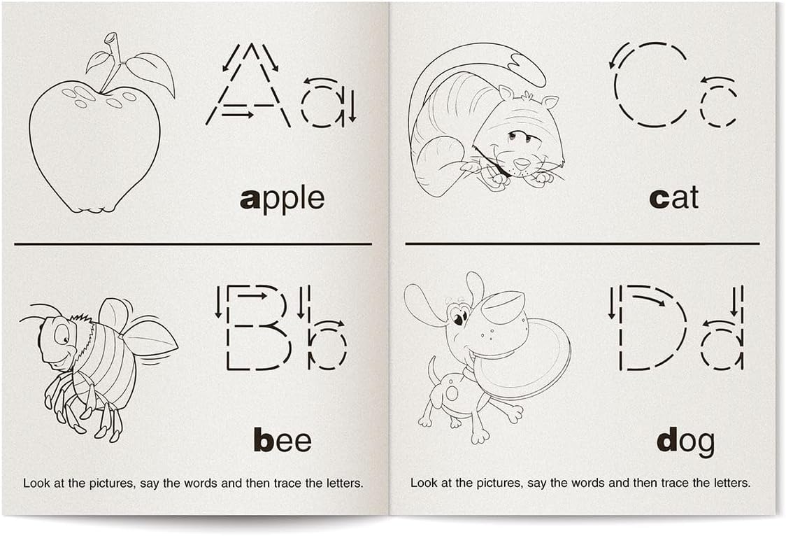 ZOCO Custom Alphabet Coloring Books for Kids (250 Bulk Pack, Without Crayons) – ABC Learning Activities for Preschool & Kindergarten – Letter Tracing, Puzzles, Games – Classroom & School Supplies