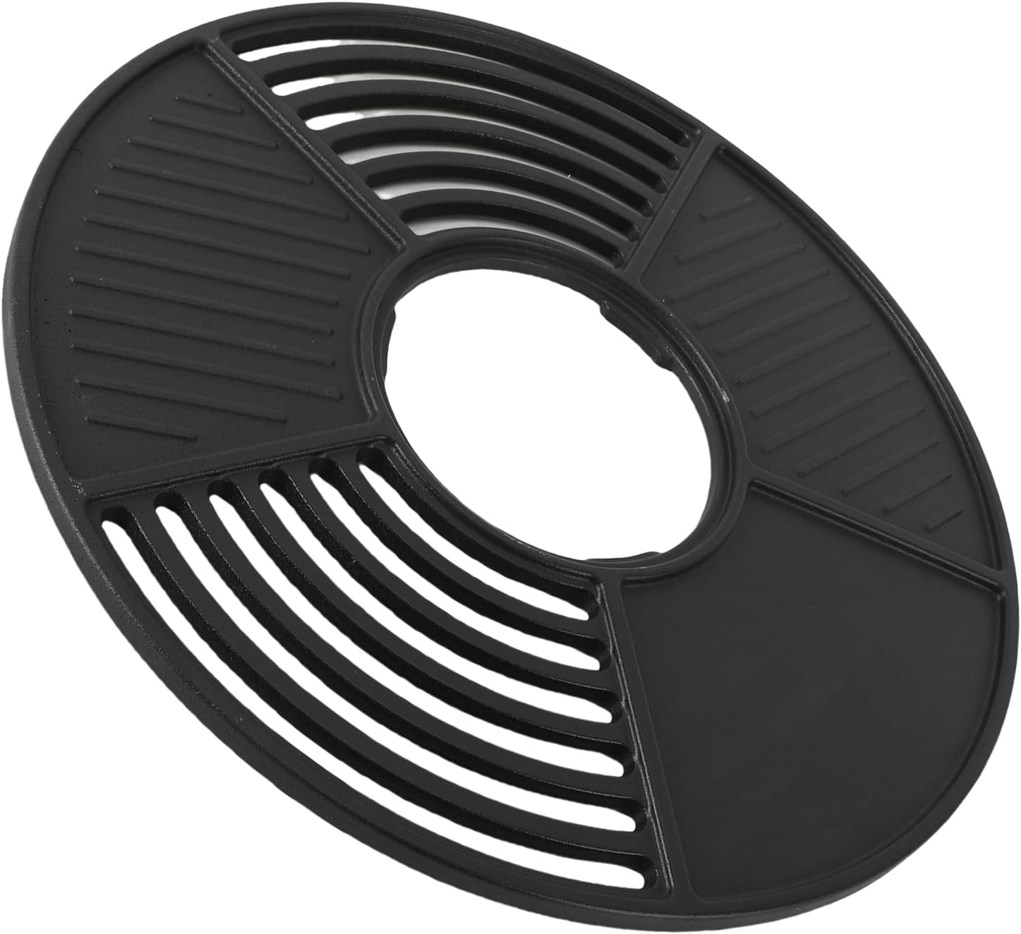 42cm Cast Iron Round Grill Grate, Cooking Grates Griddle Combo Non Stick Charcoal Grill BBQ Pan Plate Replacement for Outdoor Camping Picnics